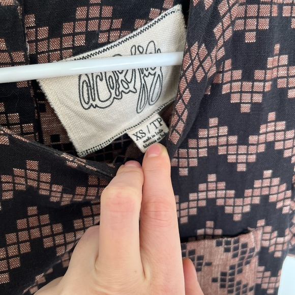 Ace & Jig Eddie dress in Black Herringbone - Picture 3 of 4